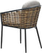 Garden Impressions Bali dining fauteuil - carbon black - natural rotan - desert sand
