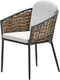 Garden Impressions Bali dining fauteuil - carbon black - natural rotan - desert sand