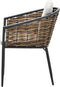 Garden Impressions Bali dining fauteuil - carbon black - natural rotan - desert sand