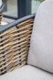 Garden Impressions Bali dining fauteuil - carbon black - natural rotan - desert sand