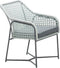 Garden Impressions Bellevue dining fauteuil - donker grijs/mint groen/grijs