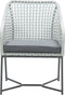 Garden Impressions Bellevue dining fauteuil - donker grijs/mint groen/grijs