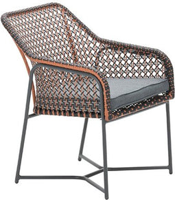 Garden Impressions Bellevue dining fauteuil donker grijs/oranje/grijs