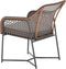 Garden Impressions Bellevue dining fauteuil donker grijs/oranje/grijs