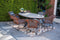 Garden Impressions Bellevue dining fauteuil donker grijs/oranje/grijs