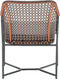 Garden Impressions Bellevue dining fauteuil donker grijs/oranje/grijs