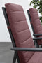 Garden Impressions Biola verstelbare tuinstoel - aluminium - donker grijs/rood