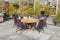 Garden Impressions Biola verstelbare tuinstoel - aluminium - donker grijs/rood