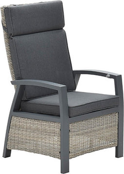 Garden Impressions Bombini verstelbare loungestoel - wicker - beige/antraciet
