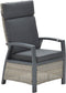 Garden Impressions Bombini verstelbare loungestoel - wicker - beige/antraciet