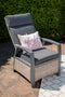 Garden Impressions Bombini verstelbare loungestoel - wicker - beige/antraciet