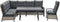 Garden Impressions Bombini verstelbare loungestoel - wicker - beige/antraciet