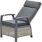 Garden Impressions Bombini verstelbare loungestoel - wicker - beige/antraciet