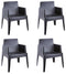 Garden Impressions Box Tuinstoel Black - 4 stuks