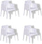 Garden Impressions Box Tuinstoel Wit - 4 stuks