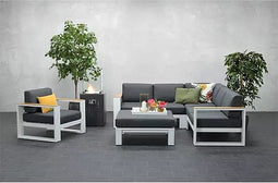Garden Impressions Cube Loungeset - Wit Teak