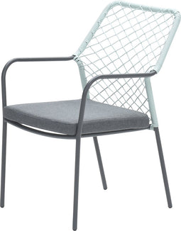 Garden Impressions Dido dining tuinstoel - aluminium - donker grijs/groen
