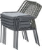 Garden Impressions Dido dining tuinstoel - aluminium - donker grijs/mosgroen