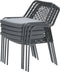 Garden Impressions Dido dining tuinstoel - aluminium - donker grijs/zwart