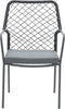 Garden Impressions Dido dining tuinstoel - aluminium - donker grijs/zwart