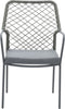 Garden Impressions Dido dining tuinstoel - aluminium - donker grijs/mosgroen