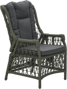 Garden Impressions Excellence verstelbare stoel - rope - mosgroen