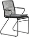 Garden Impressions Hermes stapelbare fauteuil - rope black - carbon black/ mystic grey