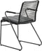 Garden Impressions Hermes stapelbare fauteuil - rope black - carbon black/ mystic grey