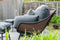 Garden Impressions Logan loungestoel met voetenbank - oranje/donkergrijs/grijs
