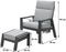 Garden Impressions Lora verstelbare loungestoel + voetenbank