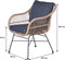 Garden Impressions - Margriet dining fauteuil - natural/reflex black