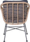 Garden Impressions - Margriet dining fauteuil - natural/reflex black