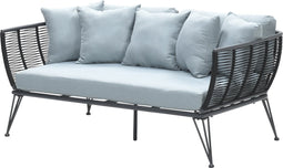 Garden Impressions Melissa loungebank - rope - donker grijs/zwart/mint grijs