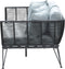 Garden Impressions Melissa loungebank - rope - donker grijs/zwart/mint grijs