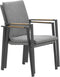 Garden Impressions Ottawa dining stoel - teak look - carbon black/ grijs