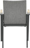 Garden Impressions Ottawa dining stoel - teak look - carbon black/ grijs
