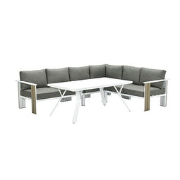 Garden Impressions Plato Lounge diningset - Wit Mosgroen