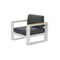 Garden Impressions Plaza lounge tuinstoel wit - teak look