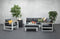 Garden Impressions Plaza lounge tuinstoel wit - teak look