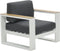 Garden Impressions Plaza lounge tuinstoel wit - teak look