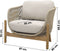 Garden Impressions Talara loungeset - 3-delig - acacia white wash - rope sand - sahara sand