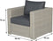 Garden Impressions - Tennessee lounge stoel - vintage willow
