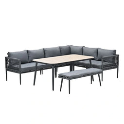 Garden Impressions Teramon Lounge Diningset - Antraciet/Mystic Grey