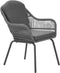 Garden Impressions Triton dining stoel - rope light grey - carbon black/ mystic grey