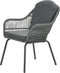 Garden Impressions Triton dining stoel - rope light grey - carbon black/ mystic grey