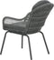 Garden Impressions Triton dining stoel - rope light grey - carbon black/ mystic grey