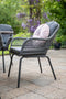 Garden Impressions Triton dining stoel - rope light grey - carbon black/ mystic grey