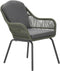 Garden Impressions Triton dining stoel - rope moss green - carbon black/ mystic grey