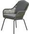 Garden Impressions Triton dining stoel - rope moss green - carbon black/ mystic grey