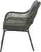 Garden Impressions Triton dining stoel - rope moss green - carbon black/ mystic grey